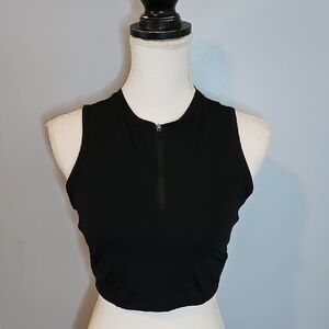 Nike Black Zip-Up Tank Top
